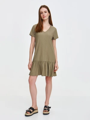 Zielona sukienka ze strukturą Top Secret