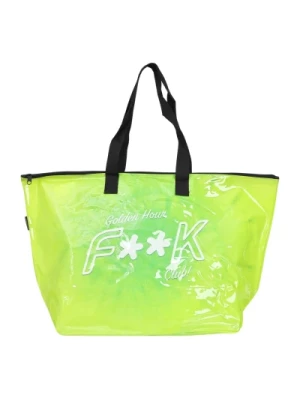 Zielona Torba Shopper z Logo F**k
