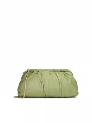 Zielona torebka do ręki typu pouch bag Kazar