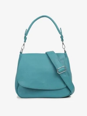 Zielona Torebka Listonoszka z Rączką i Paskiem Malanira