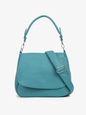 Zielona Torebka z Klapą w Stylu Listonoszki z Paskiem i Rączką Malurelle