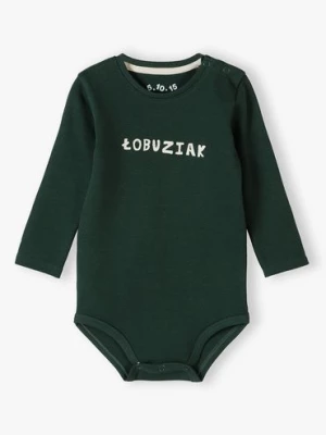Zielone bawełniane body niemowlęce - ŁOBUZIAK 5.10.15.