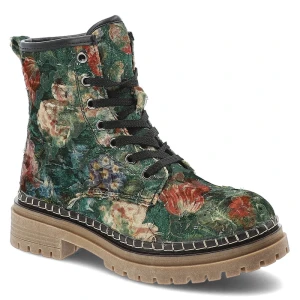 Zielone Botki Artiker Eleganckie Obuwie Damskie