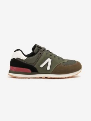 Zielone Buty Sportowe Sneakersy z Ozdobną Aplikacją Rilazea