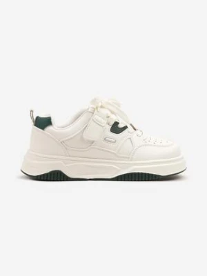 Zielone Buty Sportowe Sneakersy z Perforacją i Skórzaną Wkładką Dorresil