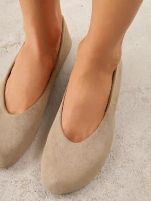 Zielone Casualowe Balerinki z Imitacji Zamszu Zambra