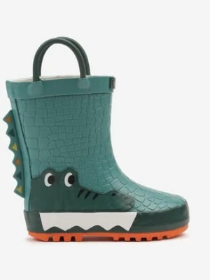 Zielone Kalosze z Motywem Krokodyla Revorae wink