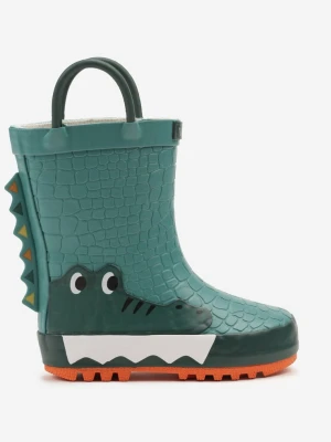 Zielone Kalosze z Motywem Krokodyla Revorae Wink
