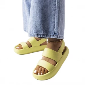 Zielone klapki typu sandały Émond Inna marka