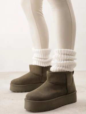 Zielone Krótkie Śniegowce na Platformie Lysindra