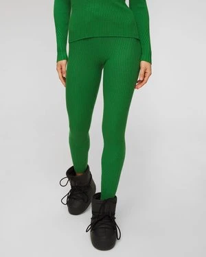 Zielone leginsy damskie Varley Mocado Rib Knit Legging