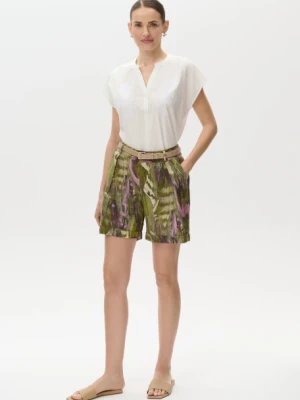 Zielone szorty wzór tropic Greenpoint