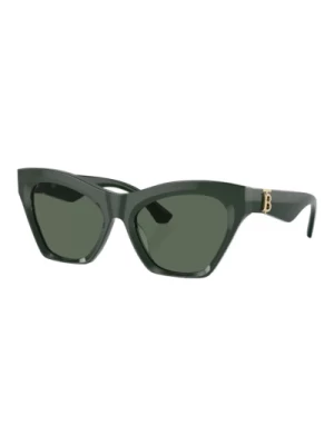 Zielone Okulary Przeciwsłoneczne Burberry