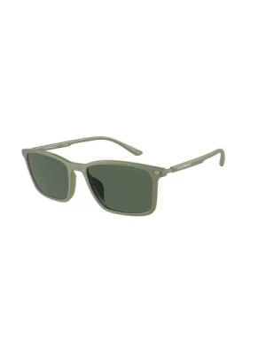 Zielone okulary przeciwsłoneczne z ciemnymi szkłami Emporio Armani