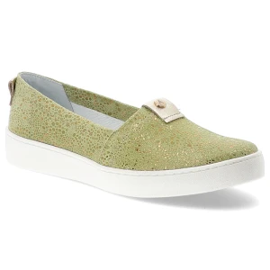 Zielone Półbuty Armodo Modne Obuwie Damskie