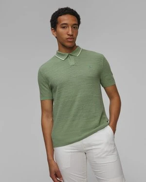 Zielone polo z lnem męskie Polo Ralph Lauren