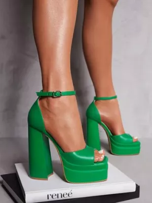 Zielone Sandały Cassie