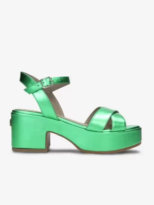 Zielone sandały damskie