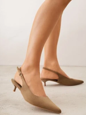 Zielone Sandały Slingback na Szpilce Kaczuszce Vetilia