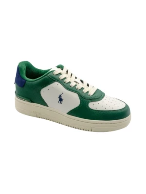Zielone skórzane buty Polo Masters Ralph Lauren