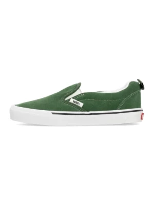 Zielone Slip-On Streetwear Sneakers Vans