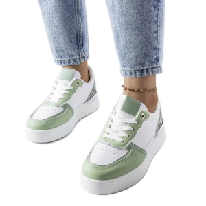 Zielone sneakersy na platformie Tooele Inna marka
