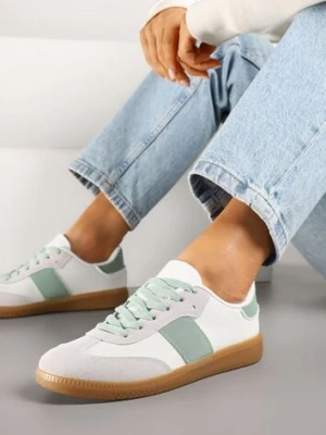 Biało-Zielone Sneakersy Tenisówki w Kultowym Stylu Neolithaen