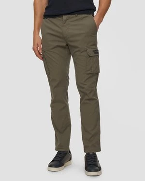 Zielone Spodnie Cargo Męskie Aeronautica Militare