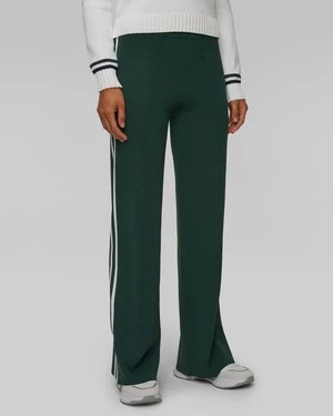 Zielone spodnie damskie The Upside Les Border Freya Knit Pant