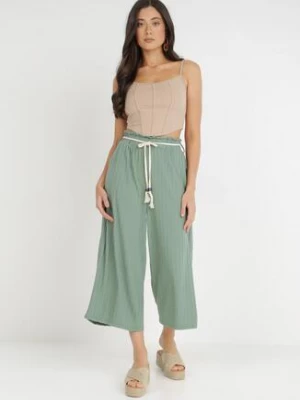 Zielone Spodnie Kasis rosa