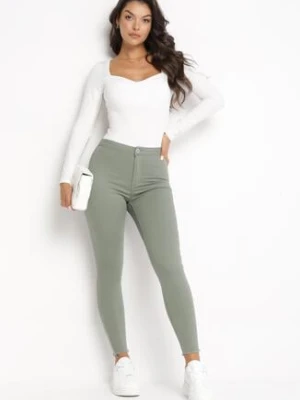 Zielone Spodnie Skinny Biscova daysie