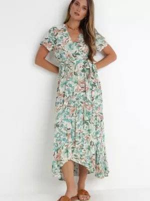 Zielono-Beżowa Sukienka Varila rosa