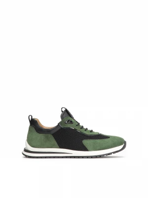 Zielono-czarne sneakersy męskie w nowoczesnym stylu Kazar