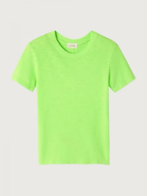 ZIELONY BAWEŁNIANY T-SHIRT FLUO AMERICAN VINTAGE