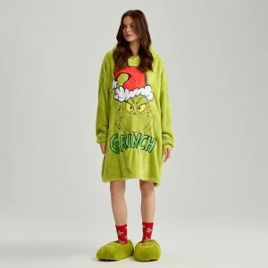 Zielony bluzokoc z kapturem The Grinch House