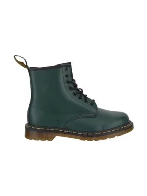 Zielony Gładki Skórzany But Dr. Martens