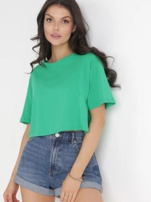 Zielony Krótki T-shirt Oversize Lilu glo-story