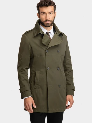 Zielony płaszcz dwurzędowy ALBERTO 00272A60GSA Giacomo Conti