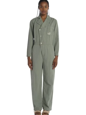 Zielony Polo Jumpsuit z Bawełny i Lnu Bellerose