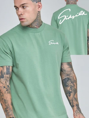 Zielony skrypt wydruk ponadwymiarowy SikSilk
