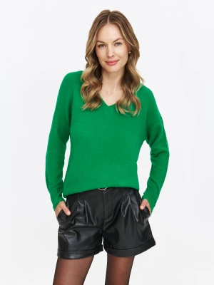 Zielony sweter damski z długim rękawem Top Secret