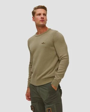 Zielony Sweter Męski Aeronautica Militare