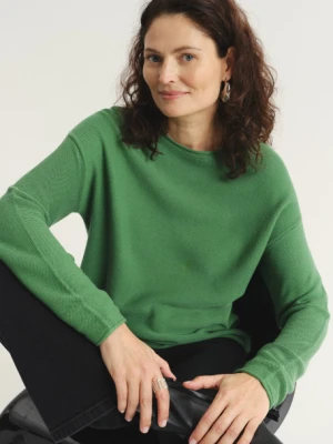 Zielony sweter o klasycznym fasonie Greenpoint