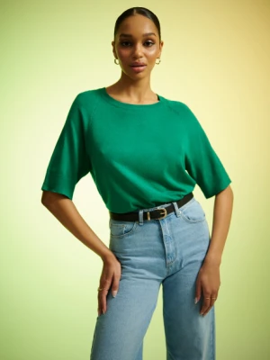 Zielony sweter z krótkim rękawem Greenpoint