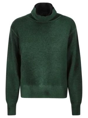 Zielony Sweter z Wełny i Kaszmiru z Golfem Avant Toi