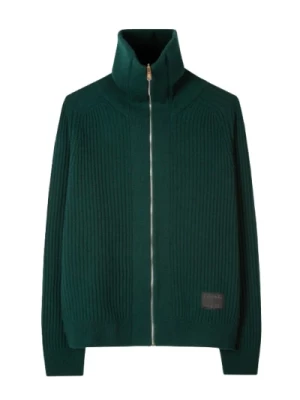 Zielony Sweter z Zamkiem Paul Smith