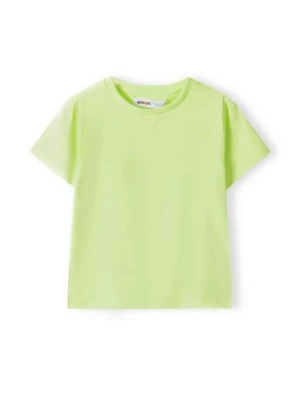 Zielony t-shirt bawełniany basic dla chłopca Minoti