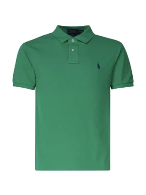 Zielony T-shirt Polo z Haftem Logo Polo Ralph Lauren