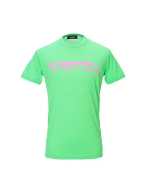 Zielony T-shirt - Wyprodukowany we Włoszech Dsquared2
