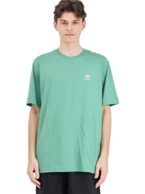 Zielony T-shirt z logo Trefoil Adidas Originals